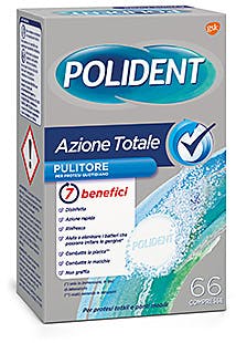 POLIDENT AZIONE TOTALE 66 COMPRESSE PULITORE PER PROTESI QUOTIDIANO - Farma Nice