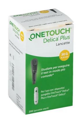 LANCETTE PUNGIDITO ONETOUCH DELICA PLUS 200 PEZZI - Farma Nice