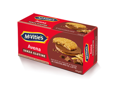 MC VITIE'S AVENA AL CIOCCOLATO AL LATTE SENZA GLUTINE 150 G - Farma Nice