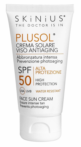 PLUSOL CREMA SOLARE VISO SPF50 50 ML - Farma Nice