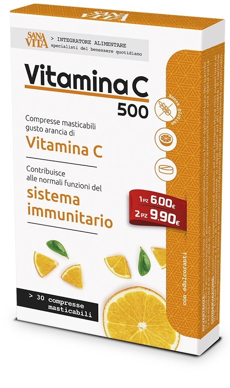 SANAVITA VITAMINA C MASTICABILE 30 COMPRESSE - Farma Nice