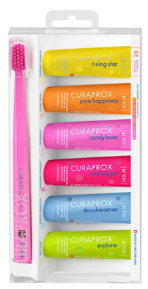 CURAPROX BE YOU MIXED SET 6 DENTIFRICI DA 10 ML + 1 SPAZZOLINO CS 5460 - Farma Nice