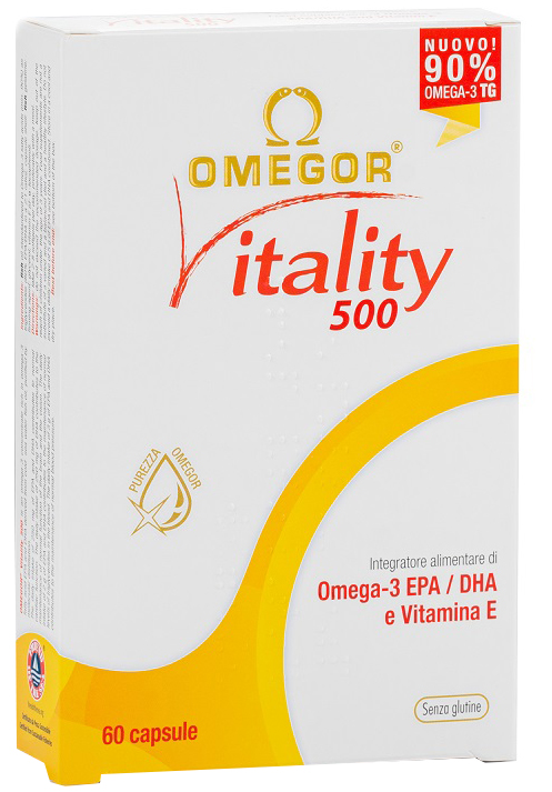 OMEGOR VITALITY 500 60 CAPSULE - Farma Nice