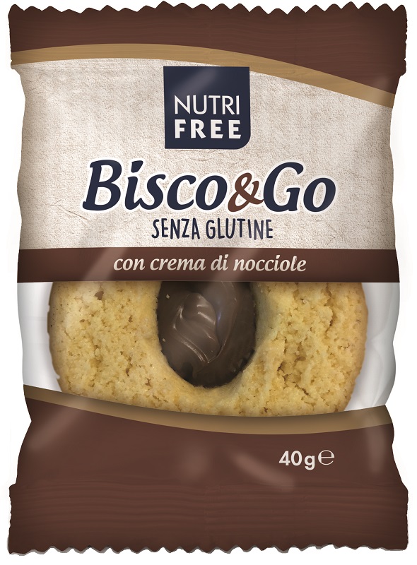 NUTRIFREE BISCO&GO CON CREMA DI NOCCIOLE 40 G - Farma Nice