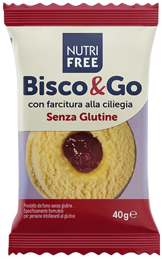 NUTRIFREE BISCO&GO CON FARCITURA ALLA CILIEGIA 40 G - Farma Nice