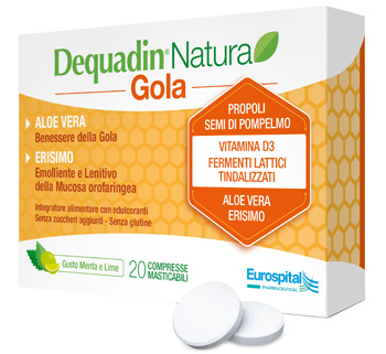 DEQUADIN NATURA GOLA 20 COMPRESSE - Farma Nice