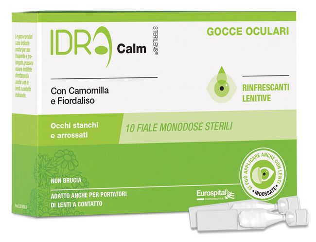 GOCCE OCULARI RINFRESCANTI STERILENS IDRA CALM CAMOMILLA E FIORDALISO 10 FIALE MONODOSE DA 0,33 ML - Farma Nice