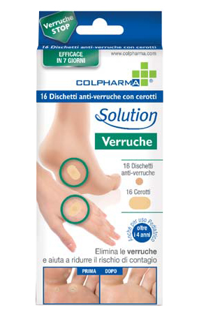 DISCHETTO ANTIVERRUCA CON CEROTTI COLPHARMA - Farma Nice
