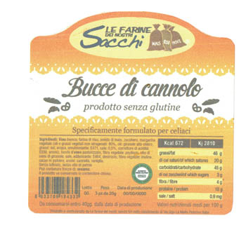 BUCCE DI CANNOLO 3 X 20 G - Farma Nice