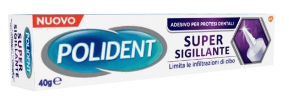 POLIDENT SUPER TENUTA+SIGILLANTE ADESIVO PROTESI DENTALE 40 G - Farma Nice