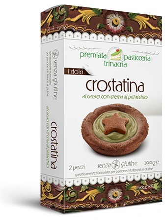 CROSTATINA AL CACAO CON CREMA AL PISTACCHIO 100 G - Farma Nice