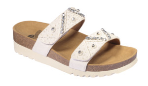 SCARPA ZAFIRAH CANVAS + BEADS W OFF WHITE TOMAIA IN CANVAS+PERLINE FODERA IN MICROFIBRA SOTTOPIEDE IN MICROFIBRA SUOLA EVA 38 - Farma Nice