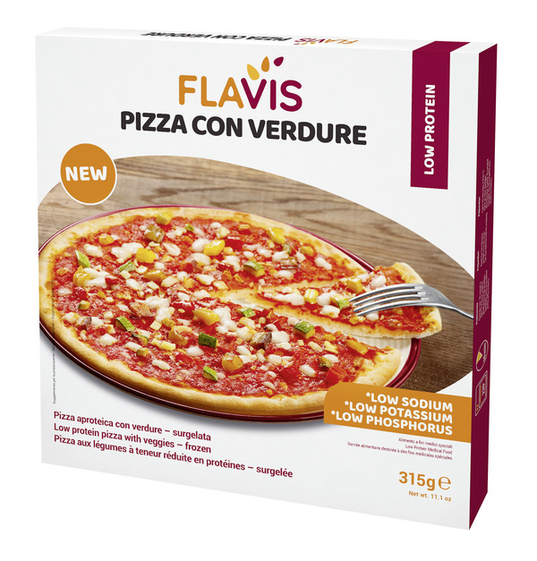 FLAVIS PIZZA CON VERDURE SURGELATA APROTEICA 315 G - Farma Nice
