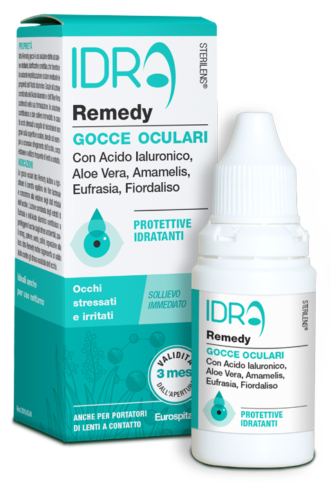 GOCCE OCULARI PROTETTIVE IDRATANTI STERILENS IDRA REMEDY CON ACIDO IALURONICO E ALOE VERA 10 ML - Farma Nice