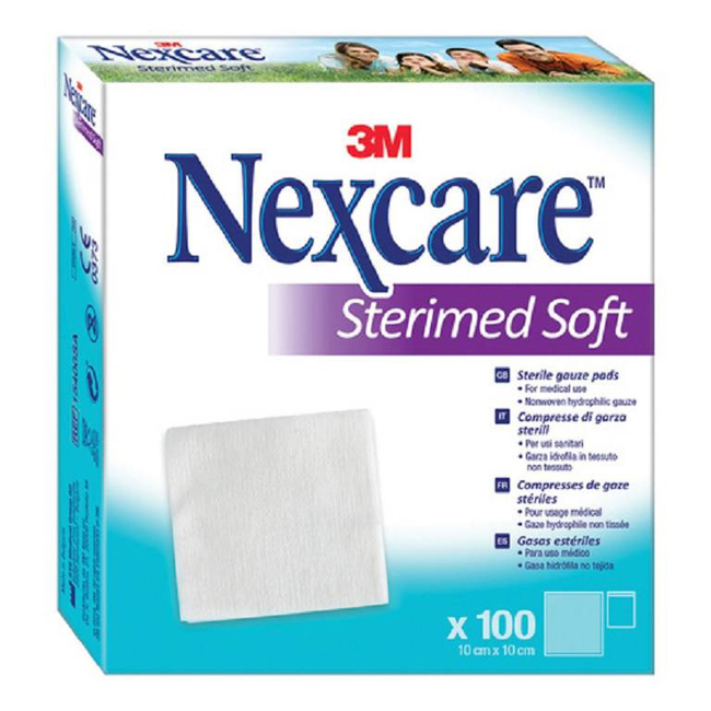 GARZA COMPRESSA STERIMED SOFT IN TESSUTO NON TESSUTO STERILE 10X10CM 100 PEZZI MULTILINGUAL - Farma Nice