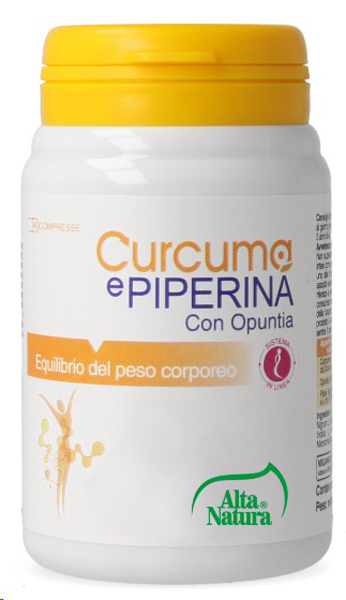 CURCUMA E PIPERINA CON OPUNTIA 45 COMPRESSE 900MG - Farma Nice