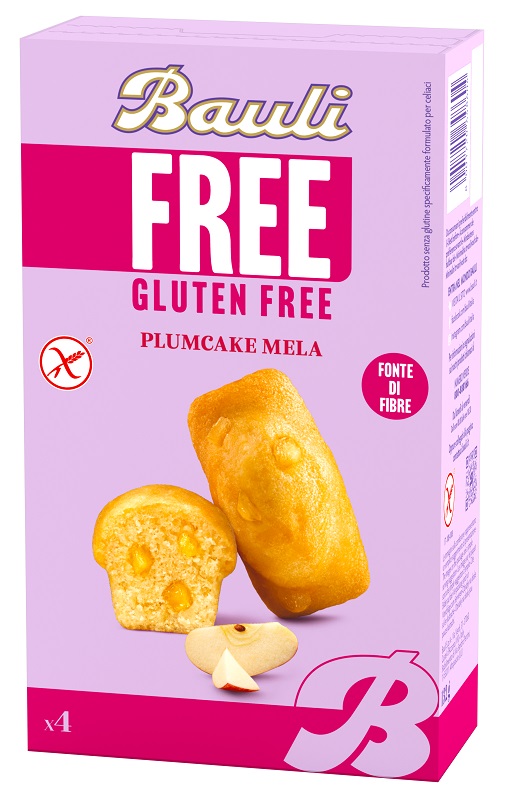 BAULI FREE PLUMCAKE MELA 4 PEZZI DA 33 G - Farma Nice