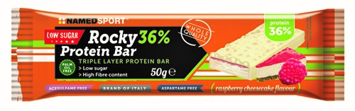 ROCKY 36% PROTEIN BAR RASPBERRY CHEESECAKE BARRETTA 50 G - Farma Nice
