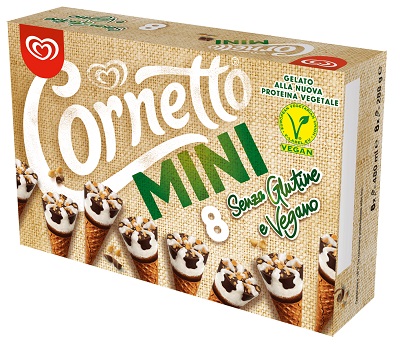 ALGIDA NEW CORNETTO MINI 8 X 40 G SENZA GLUTINE VEGANO - Farma Nice