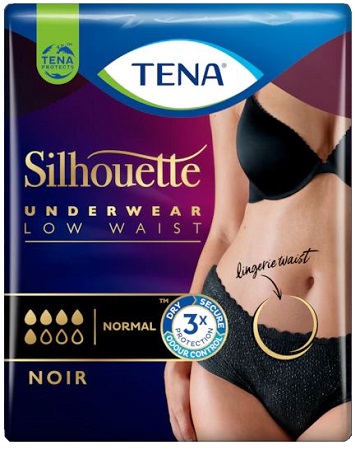 TENA SILHOUETTE NOIR M 10 PEZZI - Farma Nice