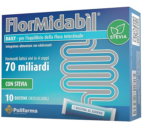 FLORMIDABIL DAILY 10 BUSTINE CON STEVIA - Farma Nice
