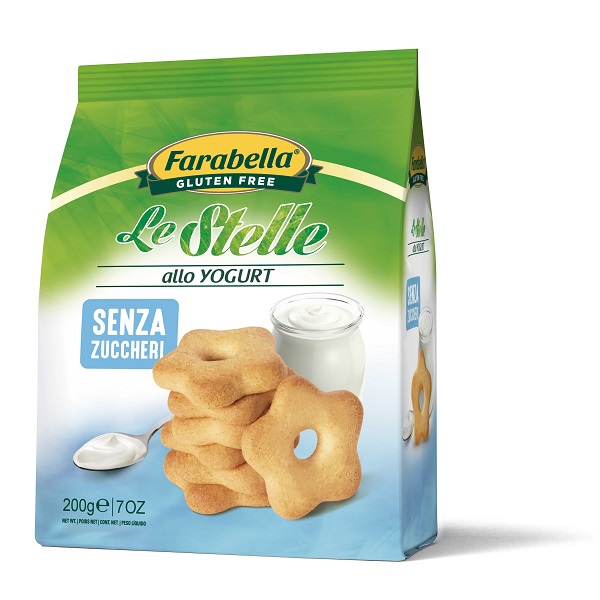FARABELLA BISCOTTI LE STELLE YOGURT SENZA ZUCCHERO 200 G - Farma Nice