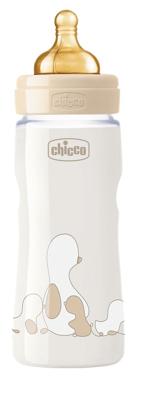 CHICCO BIBERON ORIGINAL 330ML TOUCH REGULAR UNISEX CON TETTARELLA IN CAUCCIU' - Farma Nice