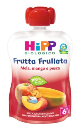 HIPP BIO FRUTTA FRULLATA MELA/MANGO/PESCA 90 G - Farma Nice
