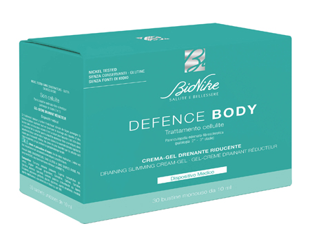 DEFENCE BODY TRATTAMENTO CELLULITE CREMA GEL DRENANTE RIDUCENTE 30 BUSTINE DA 10 ML - Farma Nice