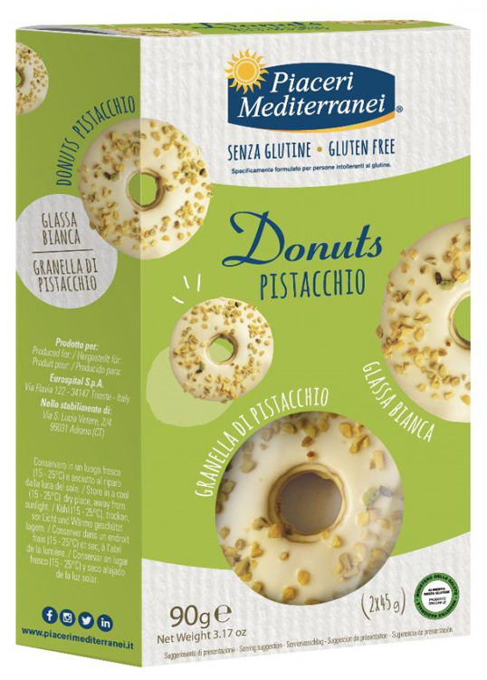 PIACERI MEDITERRANEI DONUTS PISTACCHIO 90 G - Farma Nice