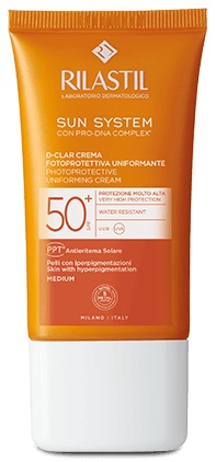 RILASTIL SUN SYSTEM D-CLAR SPF 50+ CREMA MEDIUM - Farma Nice
