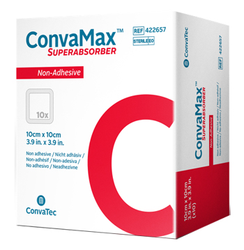 MEDICAZIONE AVANZATA CONVAMAX SUPERABSORBER NON-ADHESIVE 10 X 10 CM 10 PEZZI - Farma Nice