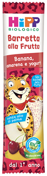HIPP BIO BARRETTA ALLA FRUTTA BANANA/AMARENA/YOGURT 23 G - Farma Nice