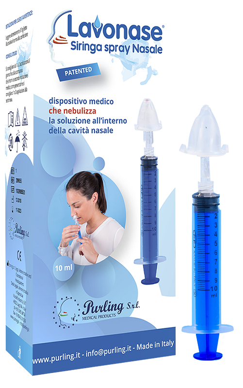LAVONASE SIRINGA SPRAY NASALE NON STERILE 10 ML LUER-LOCK CON CAPPUCCIO + UGELLO NASALE CON RACCORDO LUER-LOCK + PERFORATORE CON VALVOLA NON RITORNO CON TAPPO - Farma Nice