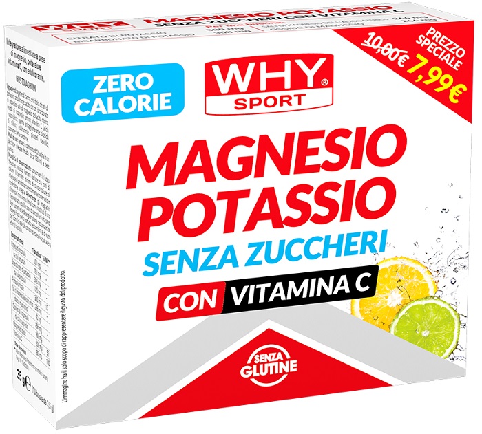 WHYSPORT MAGNESIO POTASSIO SENZA ZUCCHERI 10 BUSTINE AGRUMI - Farma Nice