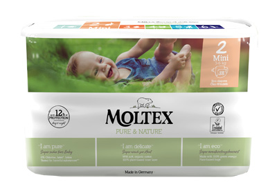 PANNOLINI MOLTEX PURE & NATURE MINI 3-6 KG TAGLIA 2 38 PEZZI - Farma Nice