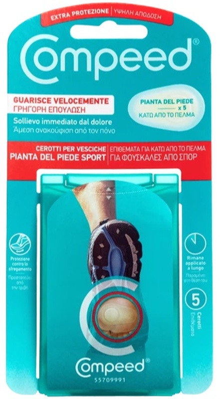 COMPEED CEROTTI PER VESCICHE PIANTA PIEDE SPORT 5 PEZZI - Farma Nice