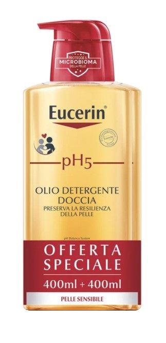 EUCERIN BIPACCO PH5 OLIO DETERGENTE 400 ML + 400 ML - Farma Nice