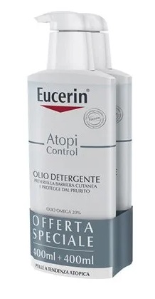 EUCERIN BIPACCO ATOPI OLIO DETERGENTE 400 ML + 400 ML - Farma Nice