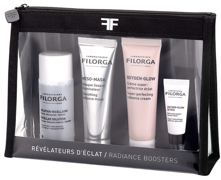 FILORGA ROUTINE KIT RADIANCE SOLUTION MICELLAIRE 50 ML + MESO MASK 30 ML + OXYGEN GLOW CREAM 30 ML + OXYGEN GLOW EYES 4 ML - Farma Nice