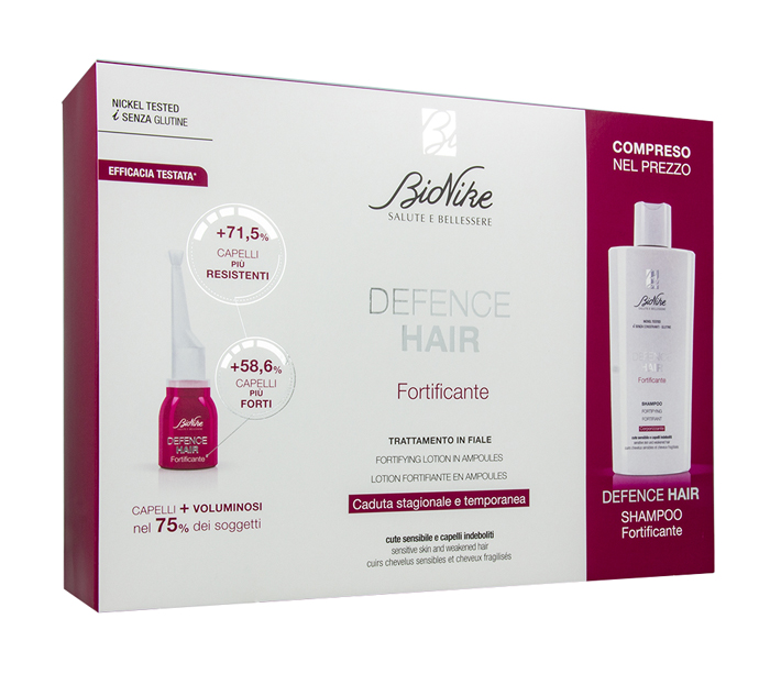 DEFENCE HAIR BIPACK RIDENSIFICANTE 21 FIALE 6 ML + SHAMPOO 200 ML - Farma Nice