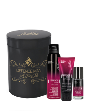 DEFENCE MAN KIT NATALE 2020 1 SAFE SHAVE SCHIUMA BARBA ANTI IRRITAZIONI 200 ML + 1 SAFE BALM BALSAMO DOPOBARBA LENITIVO 75 ML + 1 DRY TOUCH DEODORANTE ROLL ON 50 ML - Farma Nice