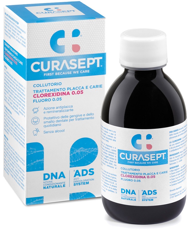 CURASEPT COLLUTORIO 0,05 ADS + DNA 200 ML - Farma Nice
