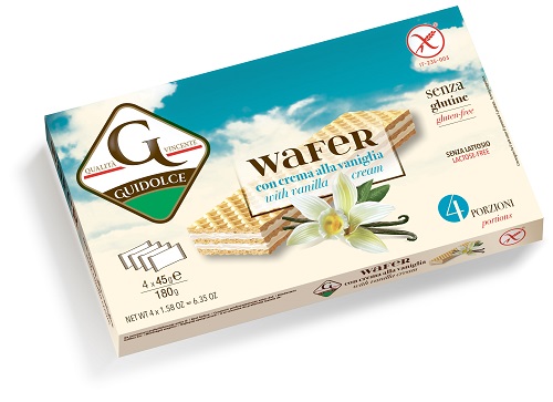 WAFER CON CREMA ALLA VANIGLIA 4 PORZIONI X 45 G - Farma Nice