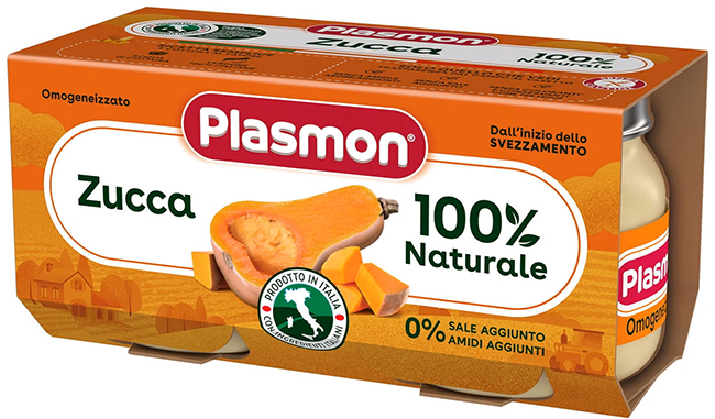 PLASMON OMOGENEIZZATO ZUCCA 2 X 80 G - Farma Nice