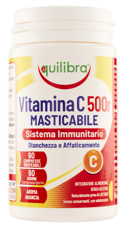VITAMINA C 500MG MASTICABILE SISTEMA IMMUNITARIO 60 COMPRESSE - Farma Nice