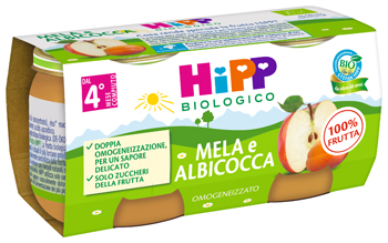 HIPP BIO OMOGENEIZZATO ALBICOCCA/MELA 2X80 G - Farma Nice