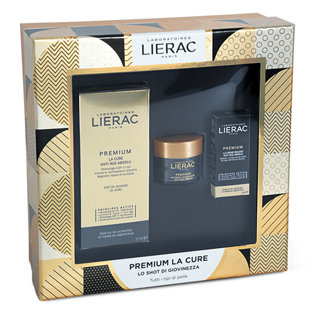 LIERAC CF PREMIUM CURE 30 ML + PREMIUM CREMA 15 ML + PREMIUM YEUX 3 ML - Farma Nice
