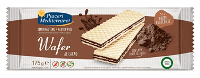 PIACERI MEDITERRANEI WAFER CACAO 175 G - Farma Nice