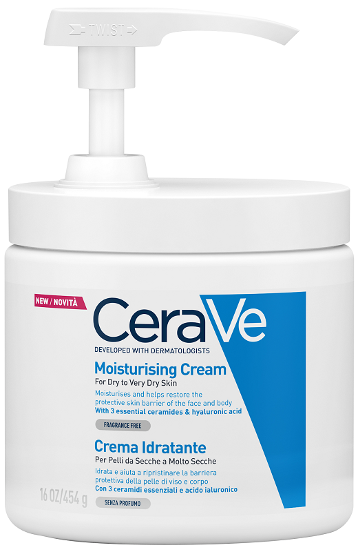 CERAVE CREMA IDRATANTE PER PELLI DA SECCHE A MOLTO SECCHE 454 G PUMP - Farma Nice